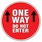 Signmission One Way Do Not Enter Non-Slip Floor Graphic, 7in Vinyl Decal, 7" x 7", FD-2-C-7-99978 FD-2-C-7-99978 - alternate 1